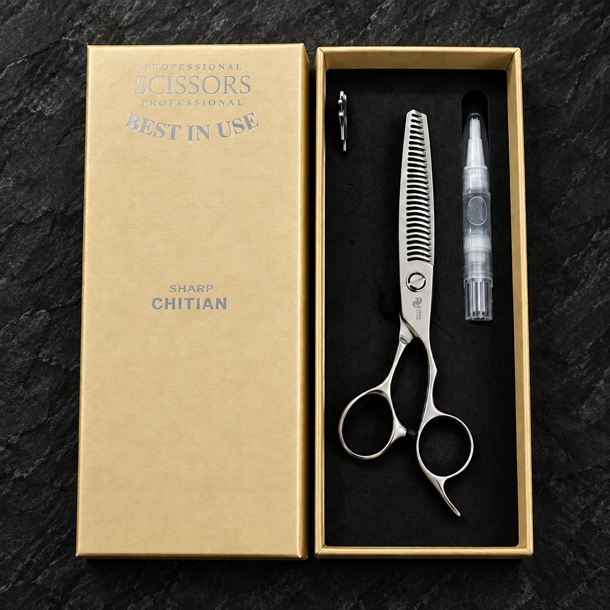 CHITIAN Z-04 thinning shears in protective packaging box