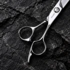 CHITIAN Z-07 68S 6.8-inch professional cutting scissors — Straight handle detail on black stone