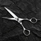TOMIDAPRO F-01 58S 5.8-inch hair cutting scissors — Open Front View