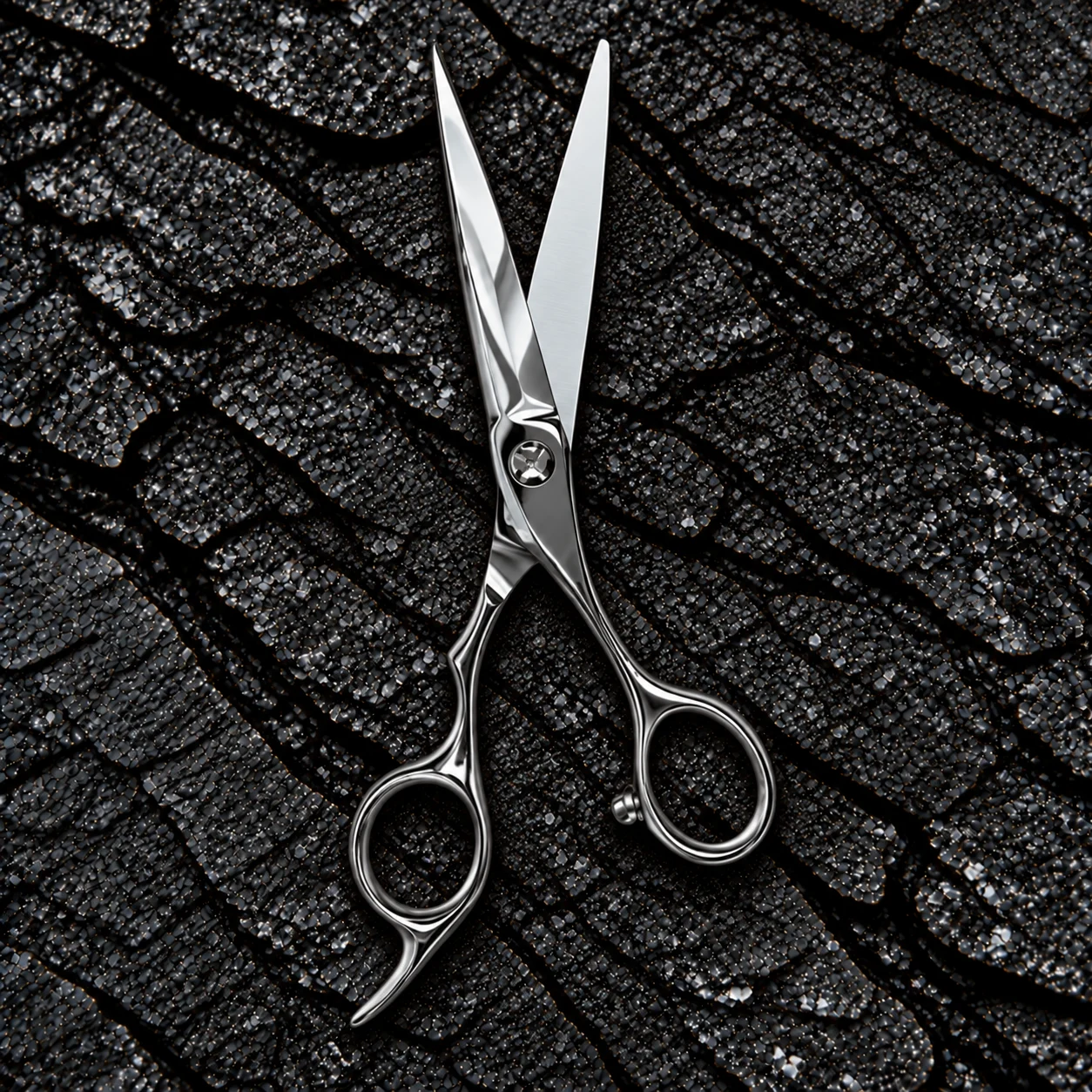 TOMIDAPRO F-02 60S 6.0-inch wet and dry cutting scissors — Back View