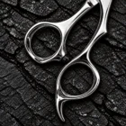 TOMIDAPRO F-02 60S 6.0-inch wet and dry cutting scissors — Handle Detail