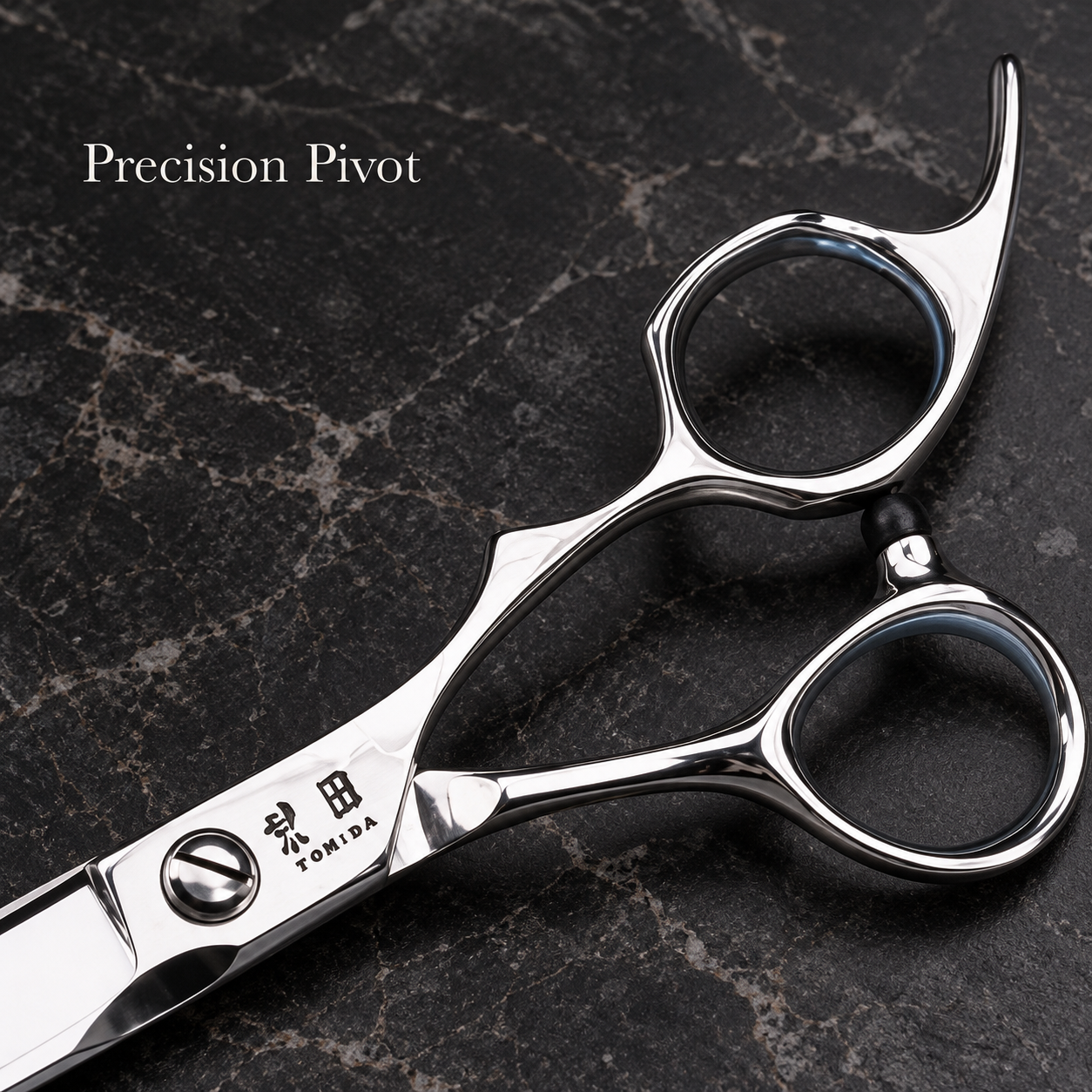 Z-02 60S close-up of precision pivot, offset handles and finger rest